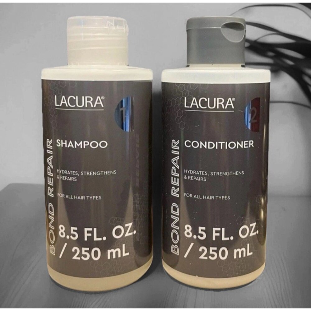LACURA SET Bond Repair Shampoo & Conditioner Hydrates, Strengthens Hair